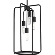 Progress P500224-031 Bonn Collection Four-Light Matte Black Farmhouse Pendant Light Alternate Image.jpg