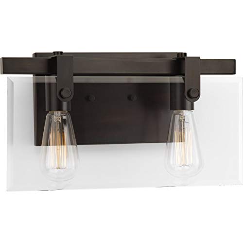Progress P300106-020 Glayse Collection Two-Light Antique Bronze Clear Glass Luxe Bath Vanity Light Alternate Image.jpg