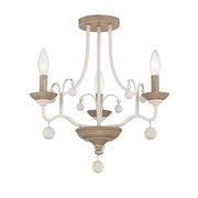 Minka-Lavery 2662-717 Colonial Charm Three Light Semi Flush Mount, White Wash With Sun Dried Clay Alternate Image.jpg