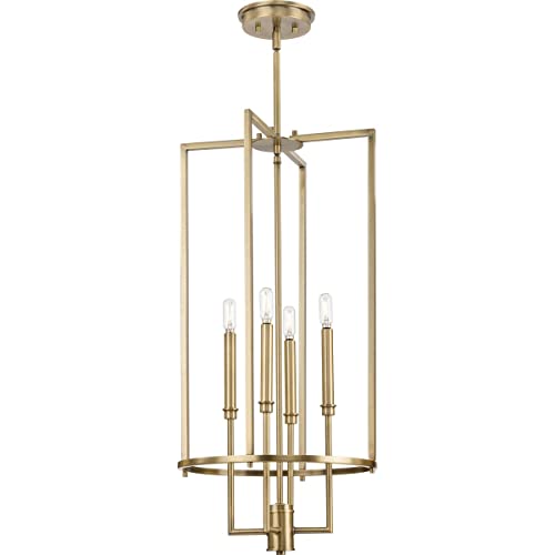 Progress P500363-163 Elara Collection Four-Light New Traditional Vintage Brass  Chandelier Foyer Light Alternate Image.jpg