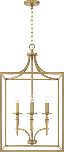 Capital Lighting 542641AD Abbie Four Light Foyer Pendant, Aged Brass Alternate Image 4.jpg