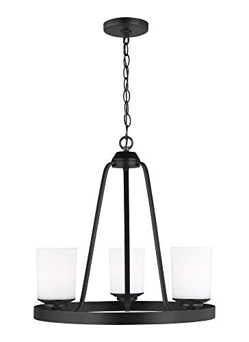 Generation Lighting 3130703-112 Kemal Three Light Chandelier, Midnight Black Alternate Image.jpg