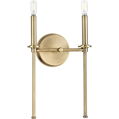 Progress P710107-163 Elara Collection Two-Light New Traditional Vintage Brass Wall Light Alternate Image.jpg
