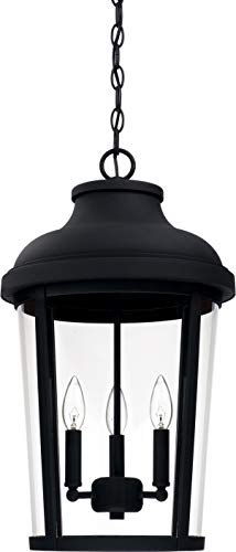 Capital Lighting 927033BK Dunbar Three Light Outdoor Hanging Lantern, Black Alternate Image.jpg