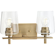 Progress P300361-163 Calais Collection Two-Light New Traditional Vintage Brass Clear Glass Bath Vanity Light Alternate Image.jpg