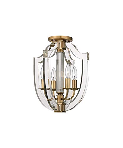 Hudson Valley 6500-AGB Arietta Four Light Semi Flush Mount, Aged Brass Alternate Image.jpg