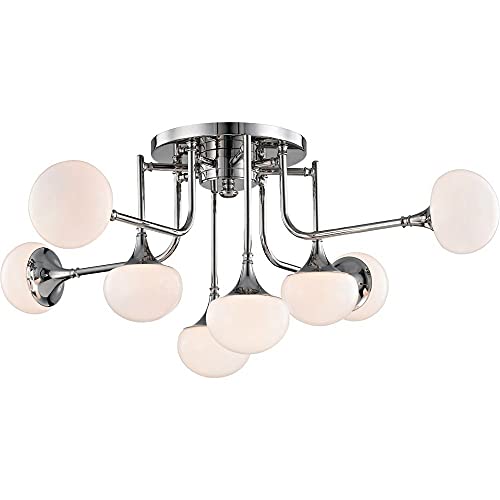 Hudson Valley 4708-PN Fleming LED Semi Flush Mount, Polished Nickel Alternate Image.jpg