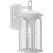 Progress P560087-028 Gables Collection One-Light Coastal Satin White Clear Glass Outdoor Wall Lantern Alternate Image.jpg