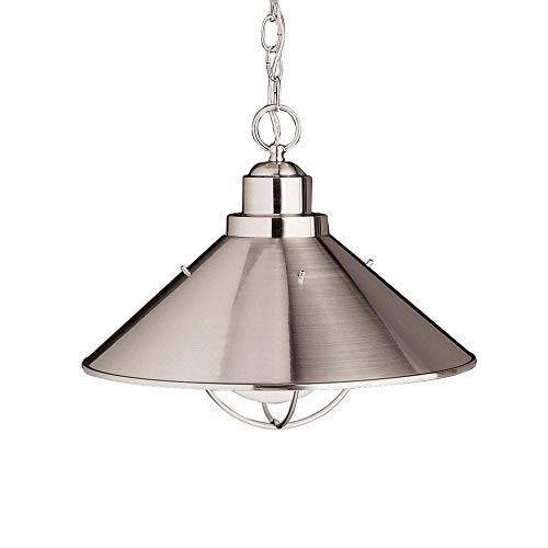 Kichler 2713NI Seaside One Light Outdoor Pendant, Brushed Nickel Alternate Image.jpg