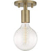 Mitzi H109601-AGB Ava One Light Semi Flush Mount, Aged Brass Alternate Image.jpg