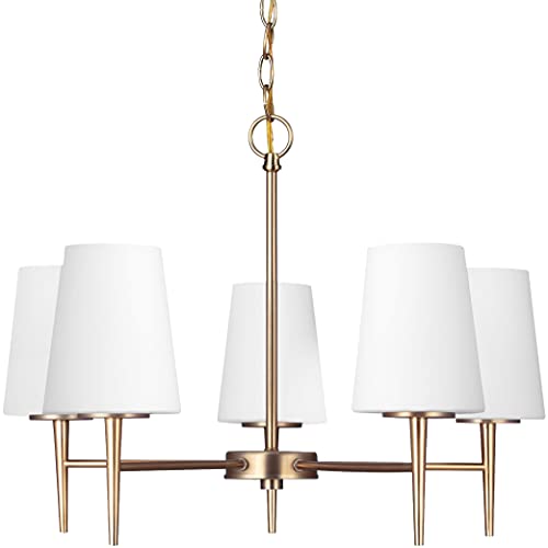 Generation Lighting 3140405EN3-848 Driscoll Five Light Chandelier, Satin Brass Alternate Image.jpg