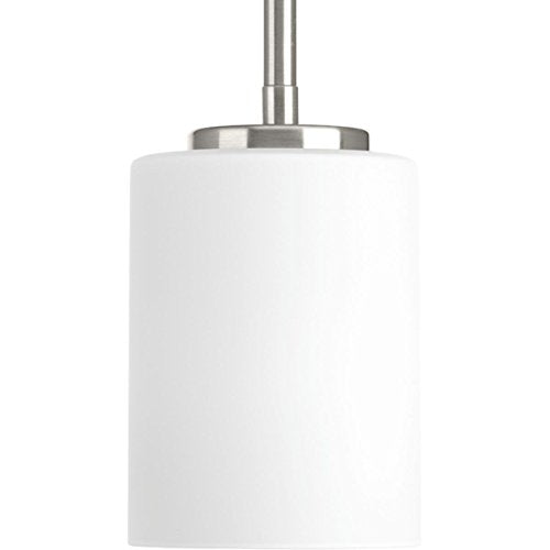 Progress P5170-09 Replay Collection One-Light Brushed Nickel Etched White Glass Modern Mini-Pendant Light Alternate Image.jpg