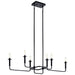 Kichler 43362BK Alden Six Light Linear Chandelier, Black Alternate Image.jpg