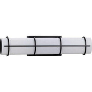 Progress P300332-031-30 Grid LED Collection 22-inch Black and White Linen Acrylic Modern Style Bath Vanity Wall Light Alternate Image.jpg