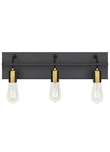 Tae 24 in. Wide 3-Light Black Industrial Metal Bathroom Vanity Light with Aged Brass Socket Cups and Black Cords Alternate Image 3.jpg