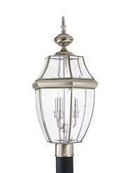 Generation Lighting 8239EN-965 Lancaster Three Light Outdoor Post Lantern, Antique Brushed Nickel Alternate Image.jpg