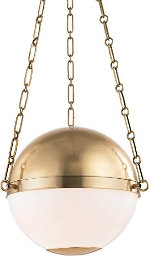 Hudson Valley MDS750-AGB Sphere No.2 Two Light Pendant, Aged Brass Alternate Image.jpg