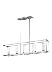 Visual Comfort Studio 6690305-05 Zire Five Light Island Pendant, Chrome Alternate Image.jpg