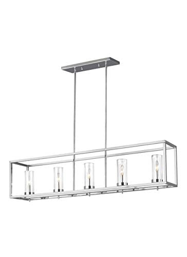 Visual Comfort Studio 6690305-05 Zire Five Light Island Pendant, Chrome Alternate Image.jpg