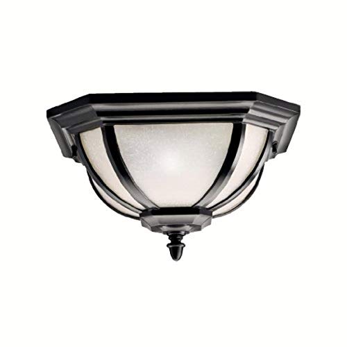 Kichler 9848BK Salisbury Two Light Outdoor Flush/Semi Flush Mount, Black Alternate Image.jpg