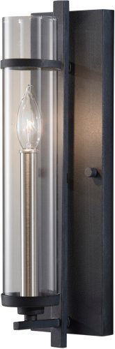 Generation Lighting WB1560AF/BS Ethan One Light Wall Sconce, Antique Forged Iron / Brushed Steel Alternate Image.jpg