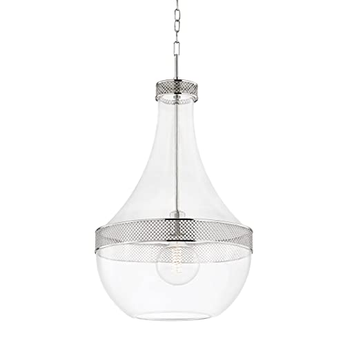 Hudson Valley 1817-PN Hagen One Light Pendant, Polished Nickel Alternate Image.jpg