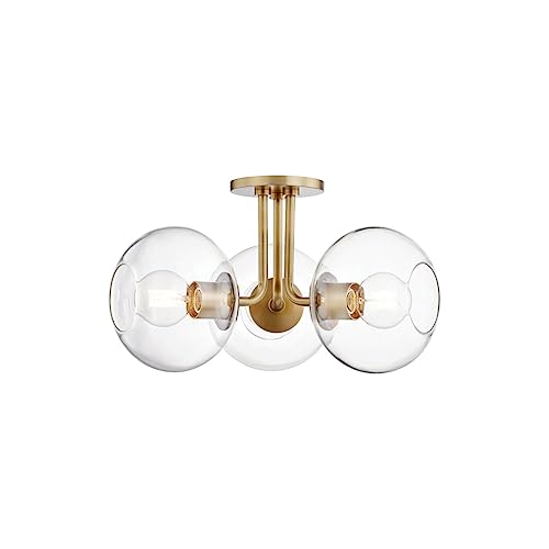 Mitzi H270603-AGB Margot Three Light Semi Flush Mount, Aged Brass Alternate Image.jpg