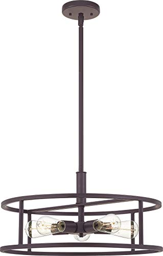 Quoizel NHR2820WT New Harbor Five Light Pendant, Western Bronze Alternate Image 3.jpg