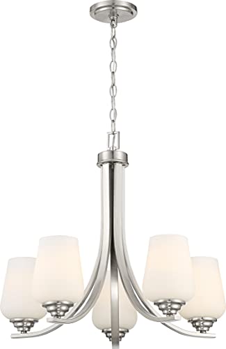 Minka-Lavery 4925-84 Shyloh Five Light Chandelier, Brushed Nickel Alternate Image.jpg