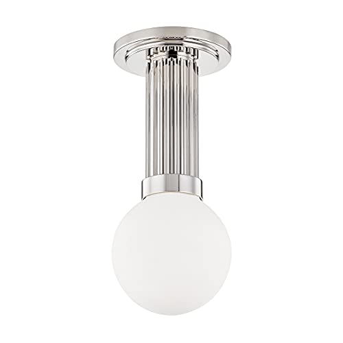 Hudson Valley 5106-PN Reade One Light Semi Flush Mount, Polished Nickel Alternate Image.jpg