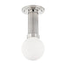 Hudson Valley 5106-PN Reade One Light Semi Flush Mount, Polished Nickel Alternate Image.jpg