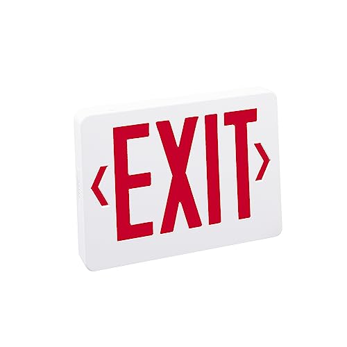Nora Lighting NX-504-LED/R Exit & Emergency Red LED Univ 2Cir Exit, White Alternate Image.jpg