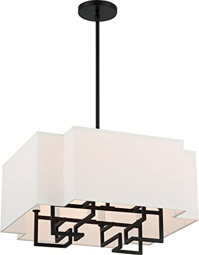 Minka-Lavery 2958-572 Upham Estates Eight Light Pendant, Coal w/Polished Nickel Highlights Alternate Image.jpg