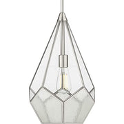 Progress P5319-09 Cinq Collection One-Light Brushed Nickel Clear Glass Global Pendant Light Alternate Image.jpg