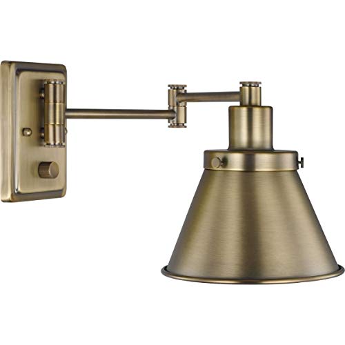 Progress P710085-163 Hinton Collection Vintage Brass Swing Arm Wall Light Alternate Image.jpg