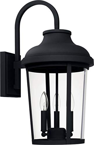 Capital Lighting 927031BK Dunbar Three Light Outdoor Wall Lantern, Black Alternate Image.jpg