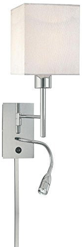 George Kovacs P477-077 George's Reading Room LED Swing Arm Wall Lamp, Chrome Alternate Image.jpg