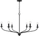 Capital Lighting 449961MB Dolan Six Light Chandelier, Matte Black Alternate Image 4.jpg