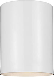 Visual Comfort Studio 7813801EN3-15 Outdoor Cylinders One Light Outdoor Flush Mount, White Alternate Image.jpg