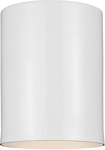 Visual Comfort Studio 7813801EN3-15 Outdoor Cylinders One Light Outdoor Flush Mount, White Alternate Image.jpg