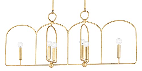 Mitzi H512906-GL Mallory Six Light Island Pendant, Gold Leaf Alternate Image.jpg