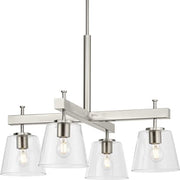 Progress P400299-009 Saffert Collection Four-Light New Traditional Brushed Nickel Clear Glass Chandelier Light Alternate Image.jpg