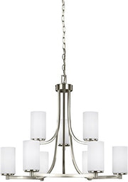Generation Lighting 3139109EN3-962 Hettinger Nine Light Chandelier, Brushed Nickel Alternate Image.jpg