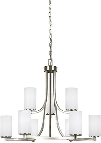 Generation Lighting 3139109EN3-962 Hettinger Nine Light Chandelier, Brushed Nickel Alternate Image.jpg