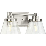 Progress P300349-009 Hinton Collection Two-Light Brushed Nickel Clear Seeded Glass Farmhouse Bath Vanity Light Alternate Image.jpg