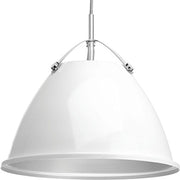 Progress P500052-030 Tre Collection One-Light White White Metal Shade Coastal Pendant Light Alternate Image.jpg