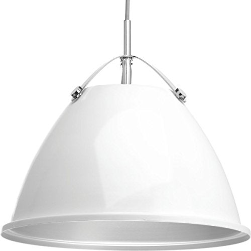 Progress P500052-030 Tre Collection One-Light White White Metal Shade Coastal Pendant Light Alternate Image.jpg