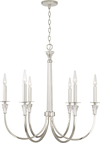 Capital Lighting 441861PN Laurent Six Light Chandelier, Polished Nickel Alternate Image 4.jpg