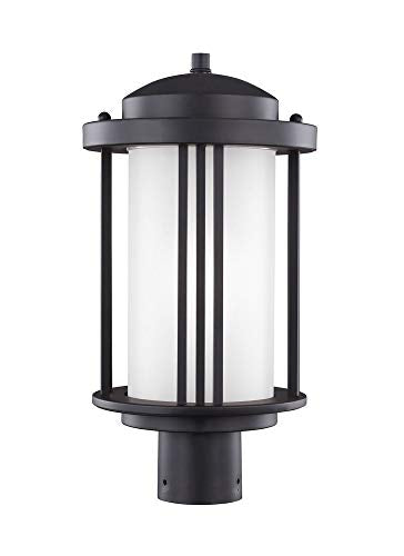 Generation Lighting 8247901EN3-12 Crowell One Light Outdoor Post Lantern, Black Alternate Image.jpg