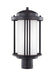 Generation Lighting 8247901EN3-12 Crowell One Light Outdoor Post Lantern, Black Alternate Image.jpg